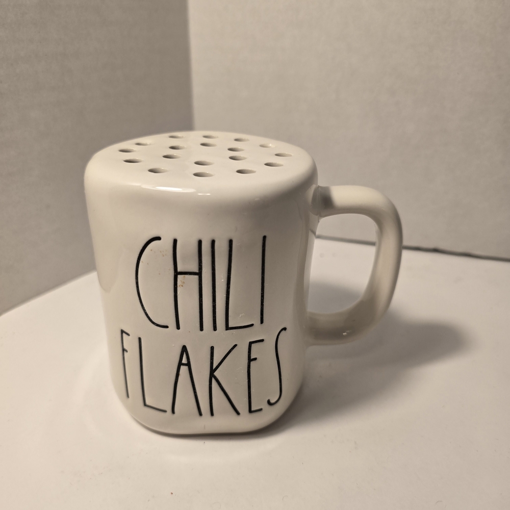 Rae Dunn White Chili Flakes Shaker